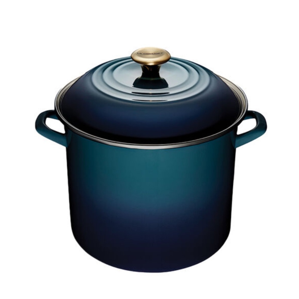 BNIB Le Creuset Enamel on Steel Stock Pot 26cm 11.4L Agave